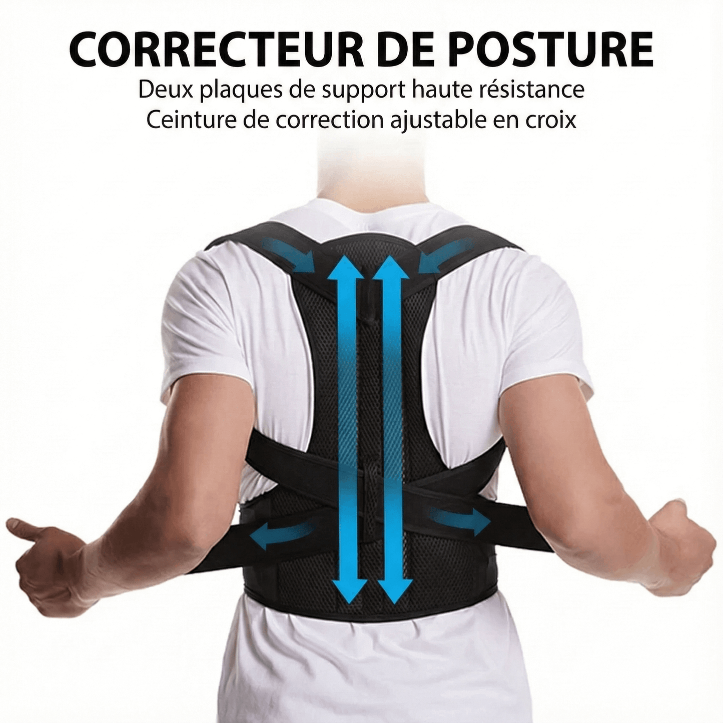 Pro-Posture CourbeParfaite : Correcteur de posture avec soutien réglable pour soulager les douleurs.